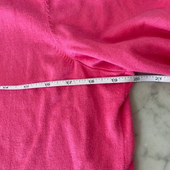 TALBOTS Charming Cardigan Bi Color Pink 3/4 Sleeve Sweater - Picture 15 of 16